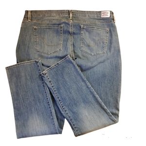 Levi Strauss Signature Mid Rise Slim Blue Denim Jeans  W35 L30